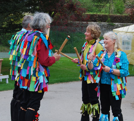 Colourful Morris Dancers performing at the show